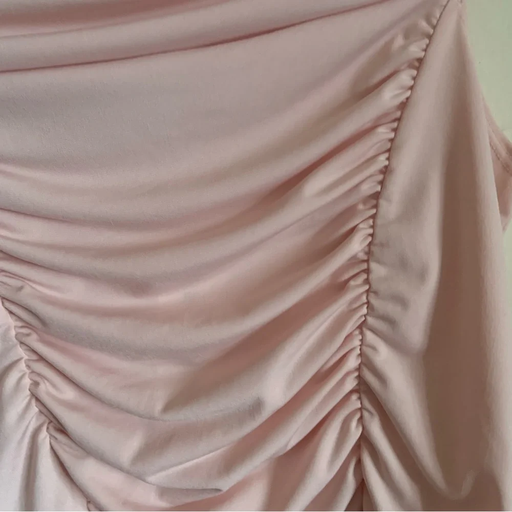 Pink Ruched Off-Shoulder Top - Picture 4 of 4